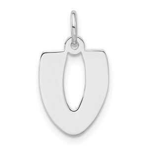 Sterling Silver, Kate Collection, Bubble Block Initial V Pendant
